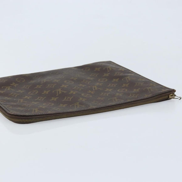 LOUIS VUITTON Monogram Posh Documents Clutch Bag M53456 LV Auth BA11566