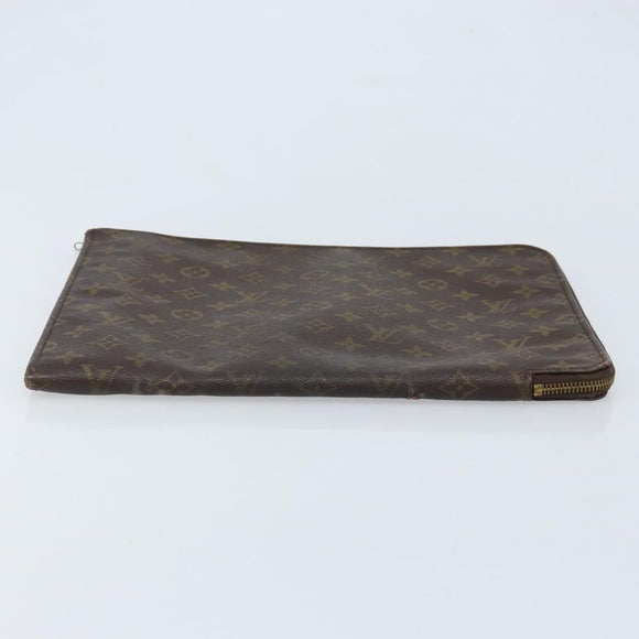 LOUIS VUITTON Monogram Posh Documents Clutch Bag M53456 LV Auth BA11566