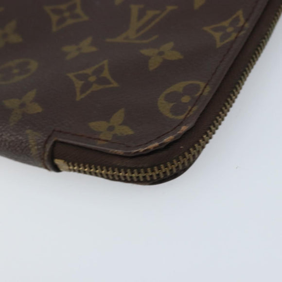 LOUIS VUITTON Monogram Posh Documents Clutch Bag M53456 LV Auth BA11566