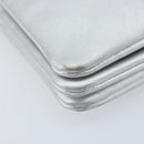 CELINE Shoulder Bag Leather Silver Auth BA11569-11