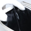 CELINE Shoulder Bag Leather Silver Auth BA11569-18