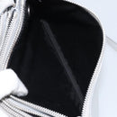 CELINE Shoulder Bag Leather Silver Auth BA11569-20