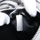 CELINE Shoulder Bag Leather Silver Auth BA11569-21
