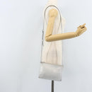 CELINE Shoulder Bag Leather Silver Auth BA11569-22