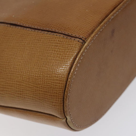 GIVENCHY Shoulder Bag Leather Brown Gold Auth BA1157