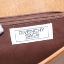 GIVENCHY Shoulder Bag Leather Brown Gold Auth BA1157-18