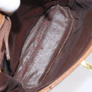 GIVENCHY Shoulder Bag Leather Brown Gold Auth BA1157-11