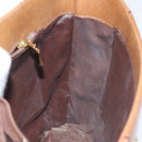 GIVENCHY Shoulder Bag Leather Brown Gold Auth BA1157-19