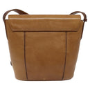 GIVENCHY Shoulder Bag Leather Brown Gold Auth BA1157-2