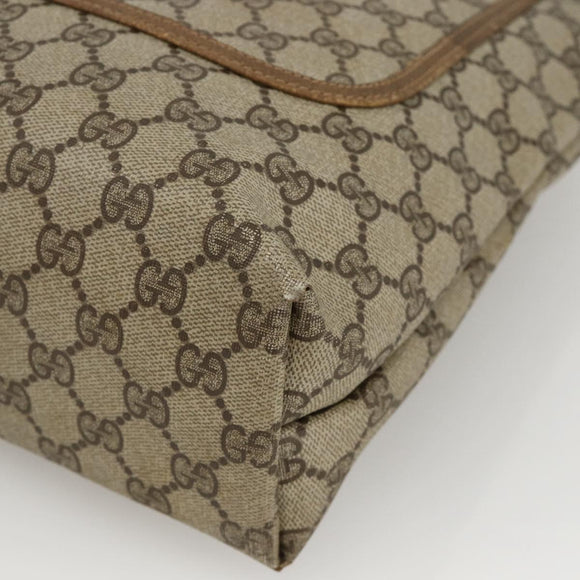 GUCCI GG Supreme Web Sherry Line Tote Bag PVC Beige Red 39 02 0031 Auth BA11570