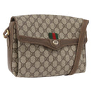 GUCCI GG Supreme Web Sherry Line Bag PVC Beige Gold 904 02 084 Auth BA11571-1