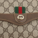 GUCCI GG Supreme Web Sherry Line Bag PVC Beige Gold 904 02 084 Auth BA11571-17
