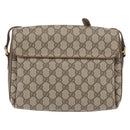 GUCCI GG Supreme Web Sherry Line Bag PVC Beige Gold 904 02 084 Auth BA11571-2