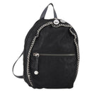 Stella MacCartney Falabella Backpack Suede Black Silver Auth BA11573-1