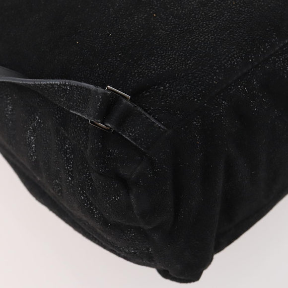 Stella MacCartney Falabella Backpack Suede Black Silver Auth BA11573