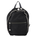 Stella MacCartney Falabella Backpack Suede Black Silver Auth BA11573-2