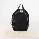 Stella MacCartney Falabella Backpack Suede Black Silver Auth BA11573-24