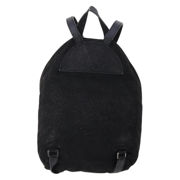 Stella MacCartney Falabella Backpack Suede Black Silver Auth BA11573