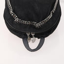 Stella MacCartney Falabella Backpack Suede Black Silver Auth BA11573-6