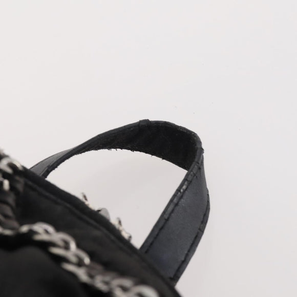 Stella MacCartney Falabella Backpack Suede Black Silver Auth BA11573
