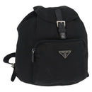 PRADA Backpack Nylon Black Silver Auth BA11574-1