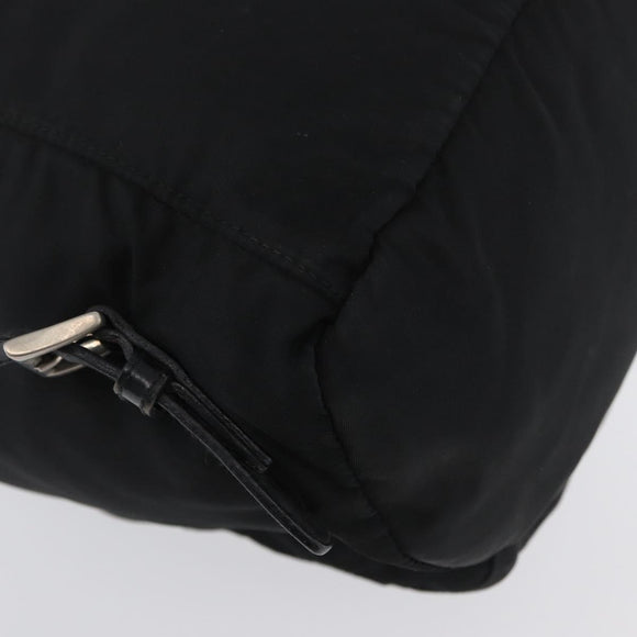 PRADA Backpack Nylon Black Silver Auth BA11574