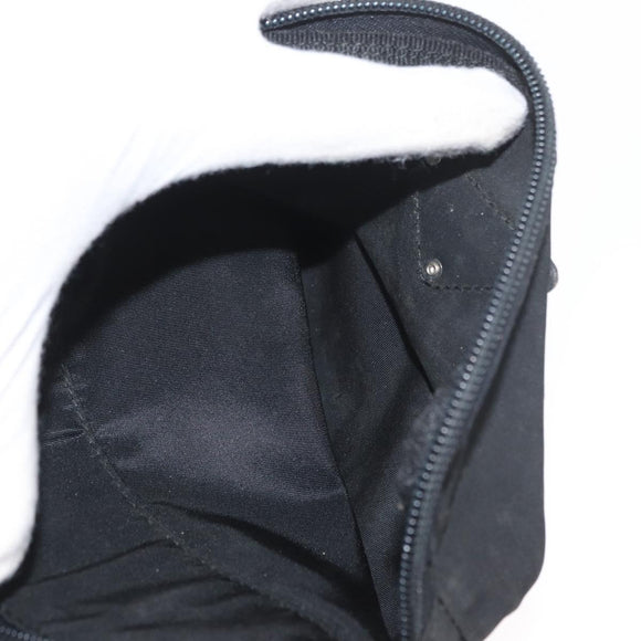 PRADA Backpack Nylon Black Silver Auth BA11574