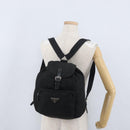 PRADA Backpack Nylon Black Silver Auth BA11574-27