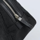 Salvatore Ferragamo Hand Bag Canvas Black Silver Auth BA11576-10