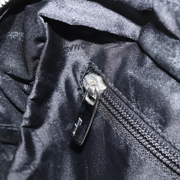 Salvatore Ferragamo Hand Bag Canvas Black Silver Auth BA11576