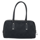 Salvatore Ferragamo Hand Bag Canvas Black Silver Auth BA11576-2