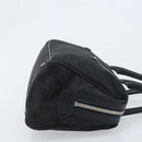Salvatore Ferragamo Hand Bag Canvas Black Silver Auth BA11576-3