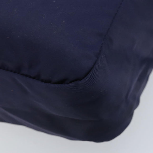 PRADA Shoulder Bag Nylon Navy Silver Auth BA11578