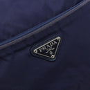 PRADA Shoulder Bag Nylon Navy Silver Auth BA11578-18