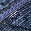 PRADA Shoulder Bag Nylon Navy Silver Auth BA11578-19