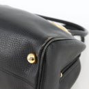 Christian Dior Hand Bag Leather Black Gold Auth BA11579A-9