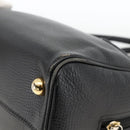Christian Dior Hand Bag Leather Black Gold Auth BA11579A-15