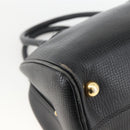 Christian Dior Hand Bag Leather Black Gold Auth BA11579A-16