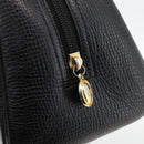 Christian Dior Hand Bag Leather Black Gold Auth BA11579A-10