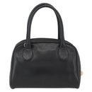 Christian Dior Hand Bag Leather Black Gold Auth BA11579A-2