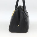 Christian Dior Hand Bag Leather Black Gold Auth BA11579A-4