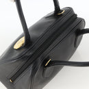 Christian Dior Hand Bag Leather Black Gold Auth BA11579A-6