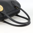 Christian Dior Hand Bag Leather Black Gold Auth BA11579A-7