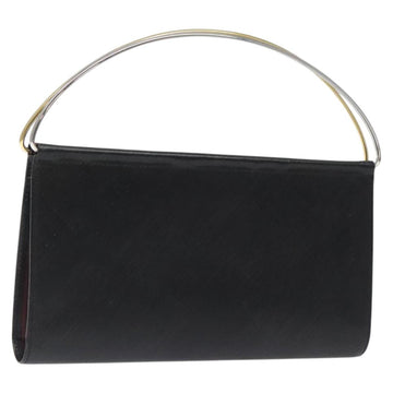 CARTIER Hand Long Wallet Leather Black Auth BA1158