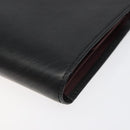 CARTIER Hand Long Wallet Leather Black Auth BA1158-8