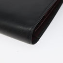 CARTIER Hand Long Wallet Leather Black Auth BA1158-16