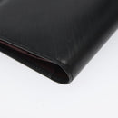 CARTIER Hand Long Wallet Leather Black Auth BA1158-17