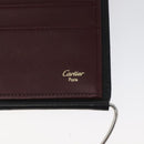 CARTIER Hand Long Wallet Leather Black Auth BA1158-18