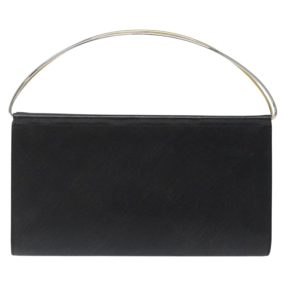 CARTIER Hand Long Wallet Leather Black Auth BA1158