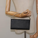 CARTIER Hand Long Wallet Leather Black Auth BA1158-21